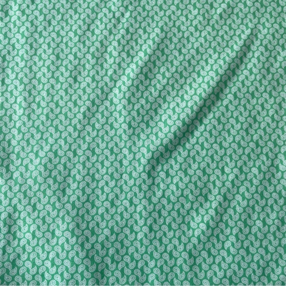 Green Paisley Pattern Golf Polo Shirt Greg Norman FedEx St. Jude Logos 1/4 Zip - Picture 4 of 15